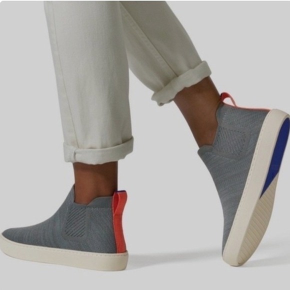 Rothy's Womens The Chelsea Pull On Ankle Boots,Fog Melange, 7 - Picture 2 of 11